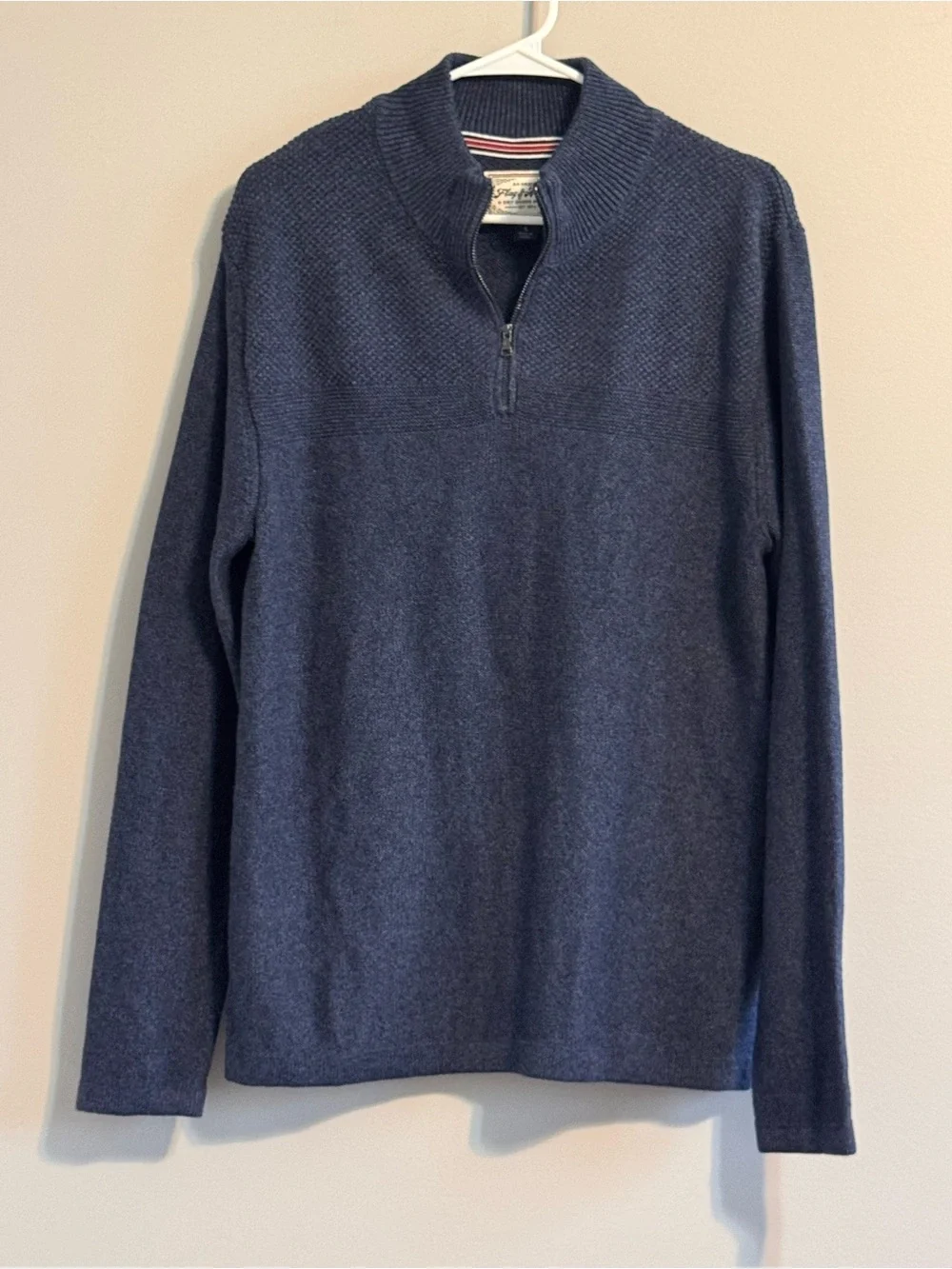 Flag & Anthem Navy Blue Quarter Zip Knit Sweater Men’s Large